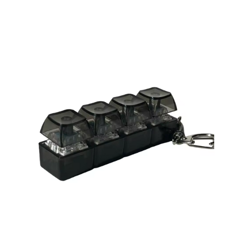 Anti-stress mechanical keyboard keychain with LED lights