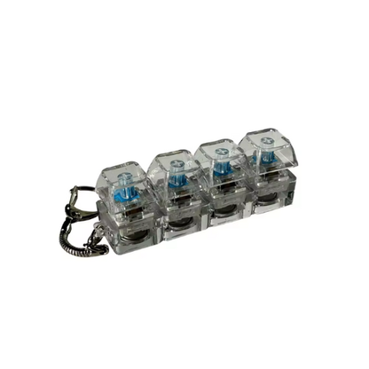 Anti-stress mechanical keyboard keychain with LED lights
