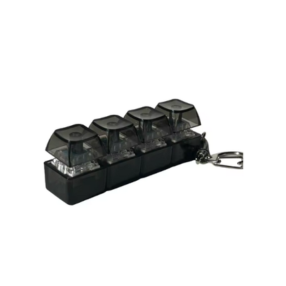 Anti-stress mechanical keyboard keychain with LED lights